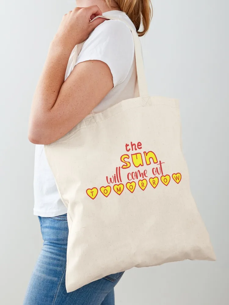 The Sun will come out Tomorrow Tote Bag reusable shopping bags Canvas stote bag Customizable tote bag Canvas Tote