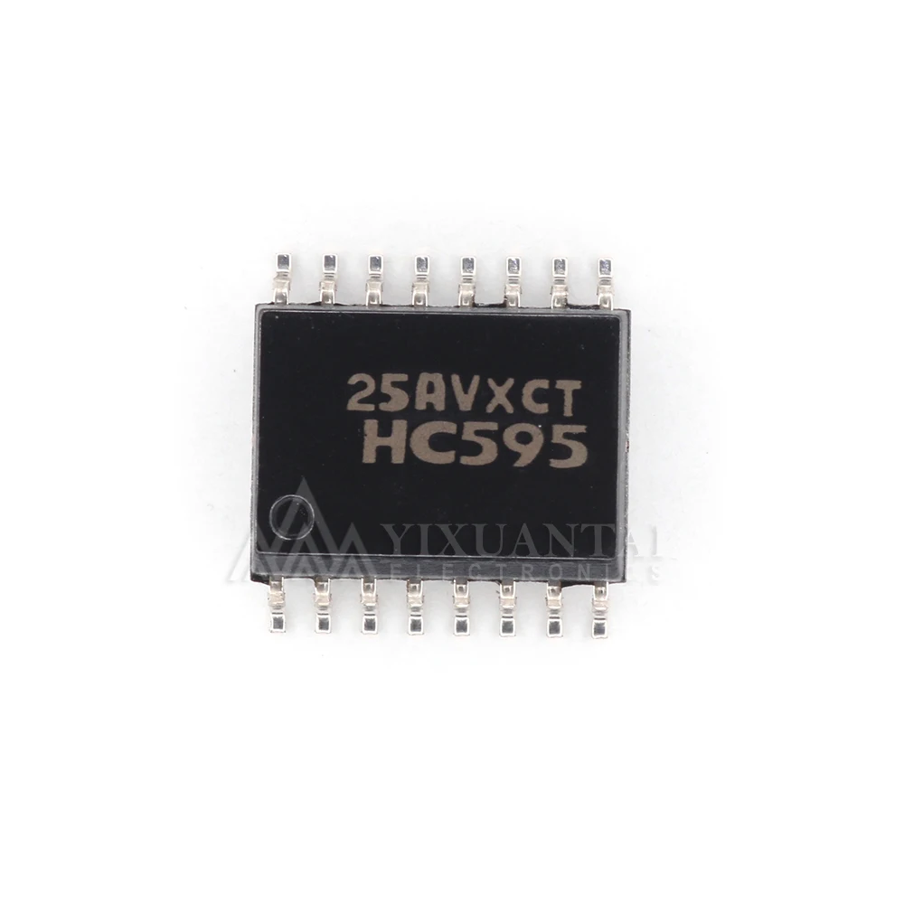 10pcs/Lot  SN74HC595DW  Marking HC595【Shift Register Single 8-Bit Serial to Parallel 16-Pin SOIC T/R】New and Original