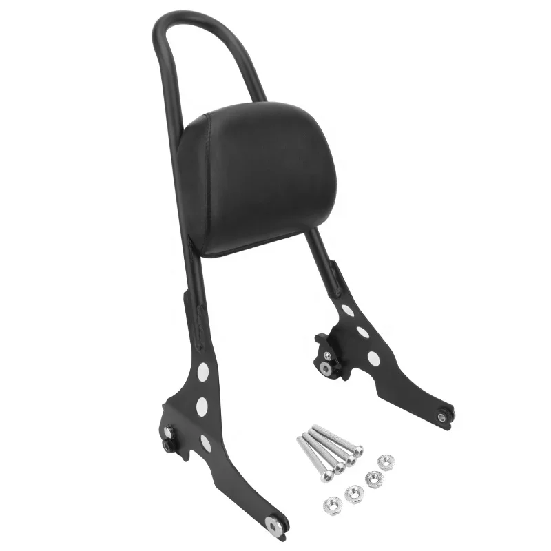 Motorcycle Black Sissy Bar Rear Passenger Seat Backrest For Harley Sportster XL 883 1200 48 2004-Later