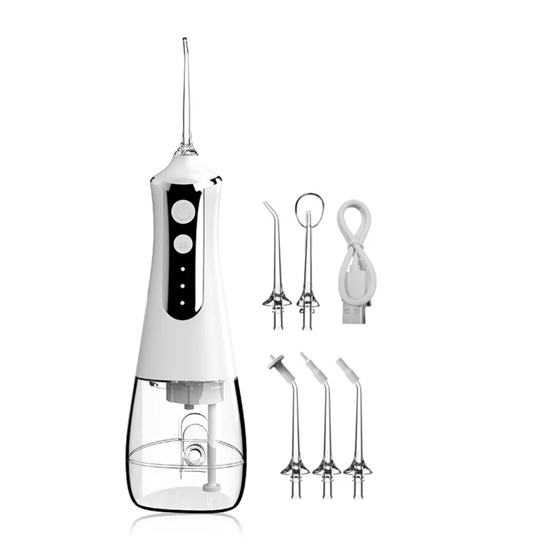 Vendita calda Dentale Irrigatore Orale Filo Denti Pick Bocca Lavatrice 5 Ugelli 3 Modalità USB Ricaricabile, B