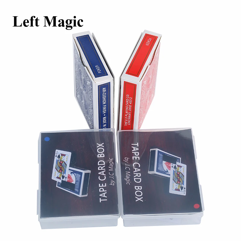 Tape Card Box Magic Tricks  In/Out Playing Card Close Up Street Magic Props Magician  Illusions Gimmick Mentalism Magia Card