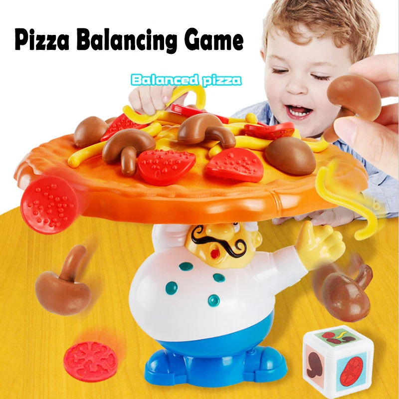 Funny Early Learning Pizza Balancing Game Children's Educational Chef Pizza Toys Creative Parent-Child Interactive Desktop Toys