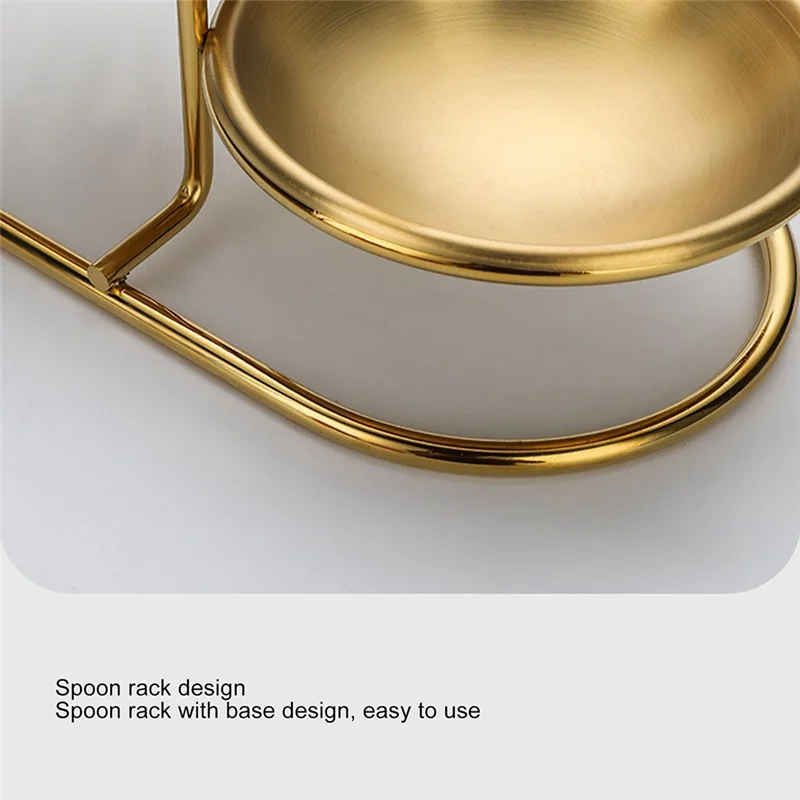 ABKS-Hot Pot Spoon Colander Stand Restaurant Spoon Stand Stainless Steel Soup Spoon Stand Soup Spoon Colander Set Stand