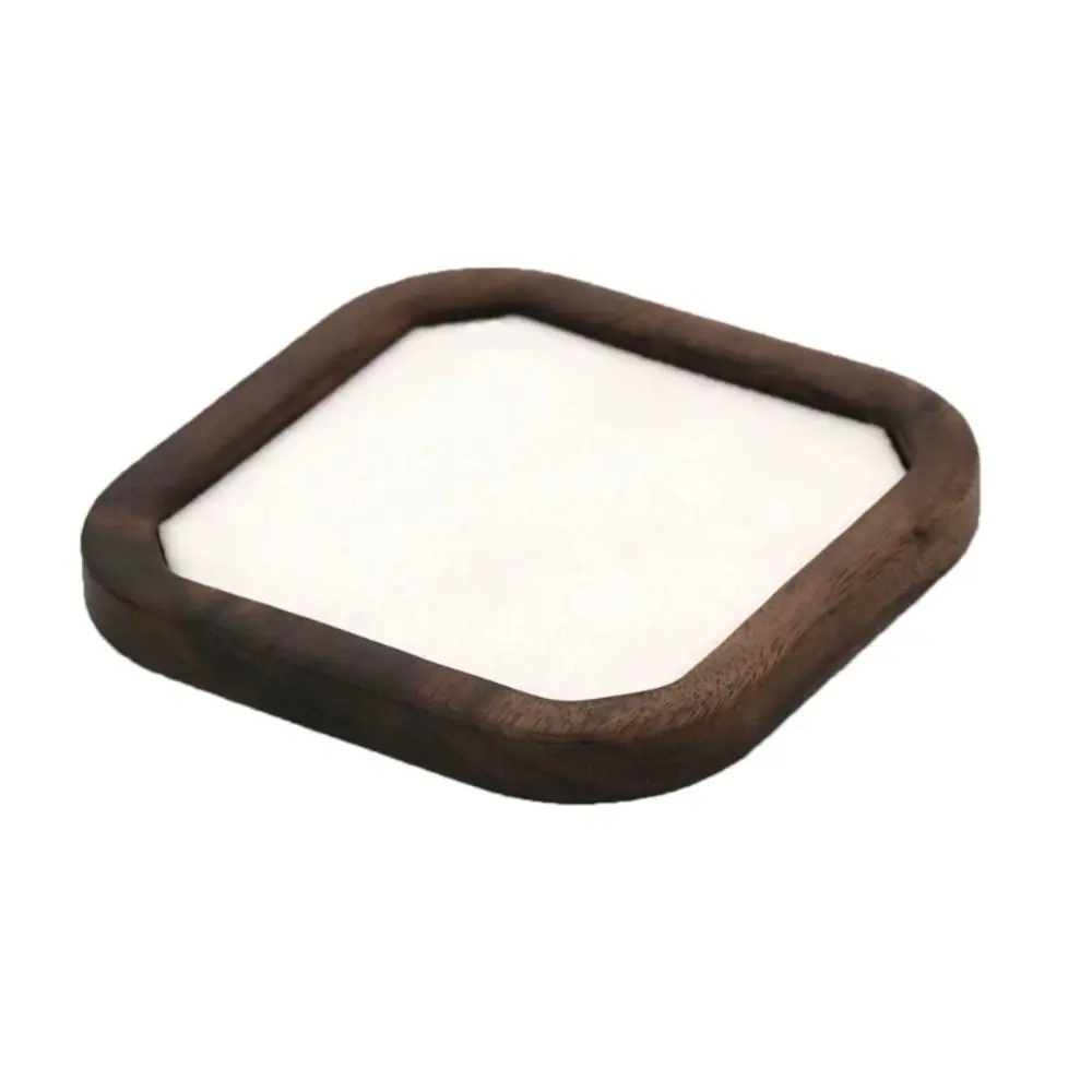 Simple Geometry Wood Rings Tray Velvet Ear Studs Case Earrings Display Tray Jewlery Organizer Exquisite Ring Earring Holder Home