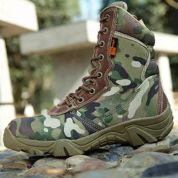 

Tactical Shoes Woodland CP Camouflage Men Boots Outdoor Spring