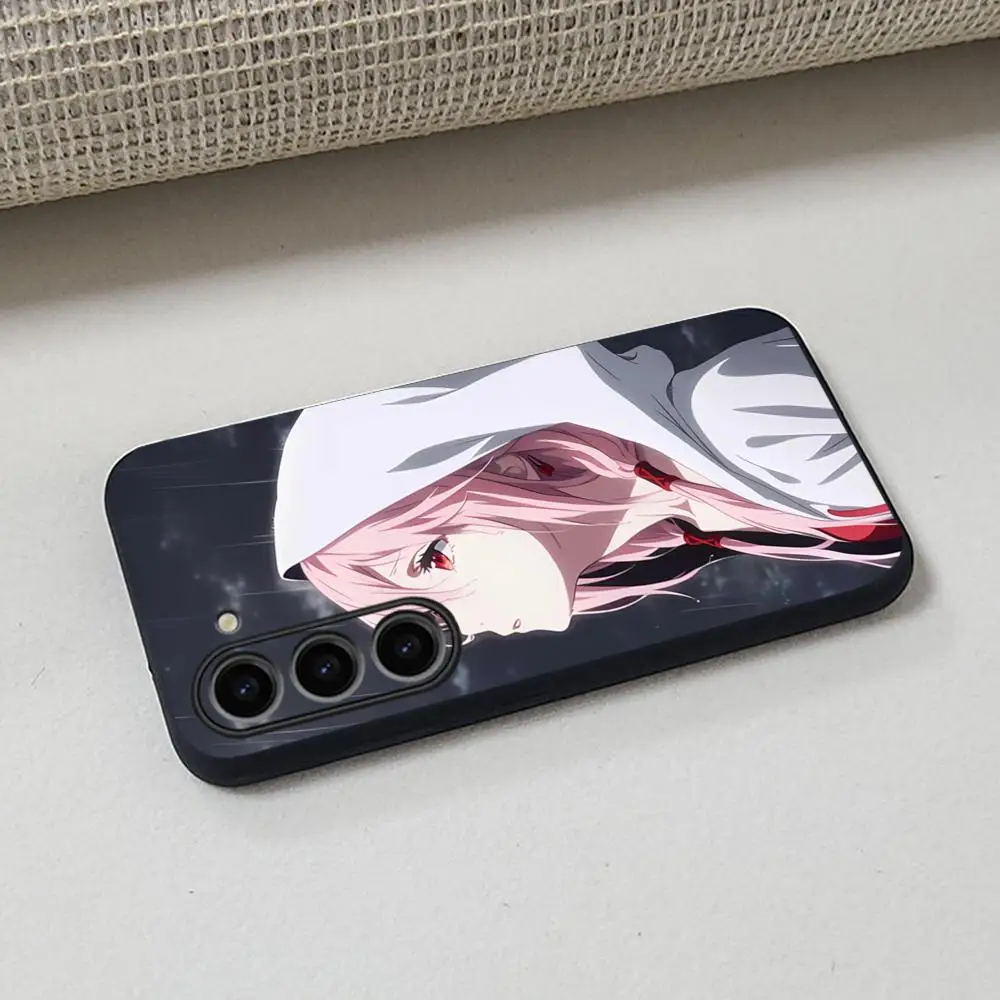 Hot Blood Yuzuriha Inori anime  Phone Case For Samsung Galaxy S26 S25 S24 S23 S22 S21 Plus Ultra Fold A Soft Black