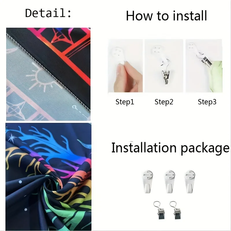 1 Piece Motorcycle & Eagle Pattern Tapestry-Polyester Material, Trendy Choice for Living Room Decoration - with Installation Kit