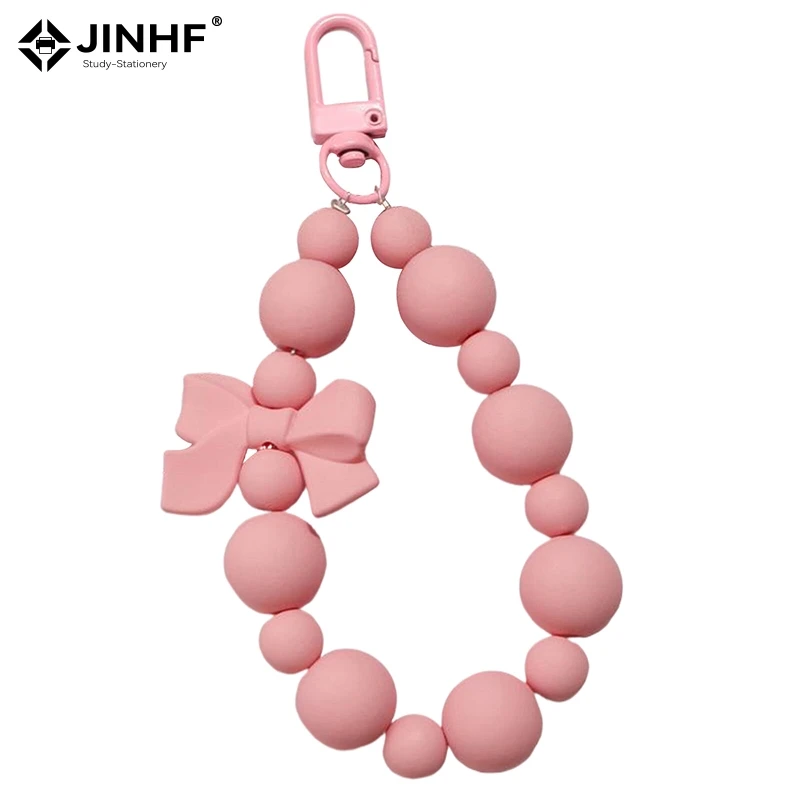 

Милый розовый бант, брелок из бисера, цепочка для мобильного телефона, сумка для наушников, подвески, анти-потерянная веревка, автомобильный брелок, подвеска на рюкзак, ювелирные изделия