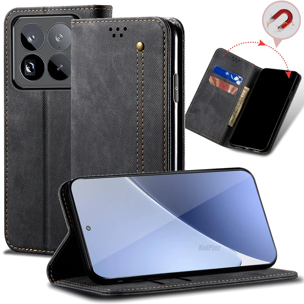 Luxury Leather Flip Wallet Case For Xiaomi Mi 15 PRO / Mi15 Card Slot Stand Magnetic Phone Cover House For MI15PRO Bag