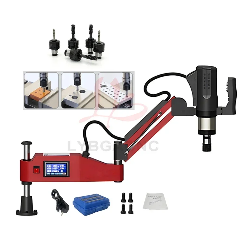 LY Vertical Type Universal Tapping Machine M2-M10 M3-M16 M3-M20 Electric Threading Tapper with Chucks Easy Arm Power Tool