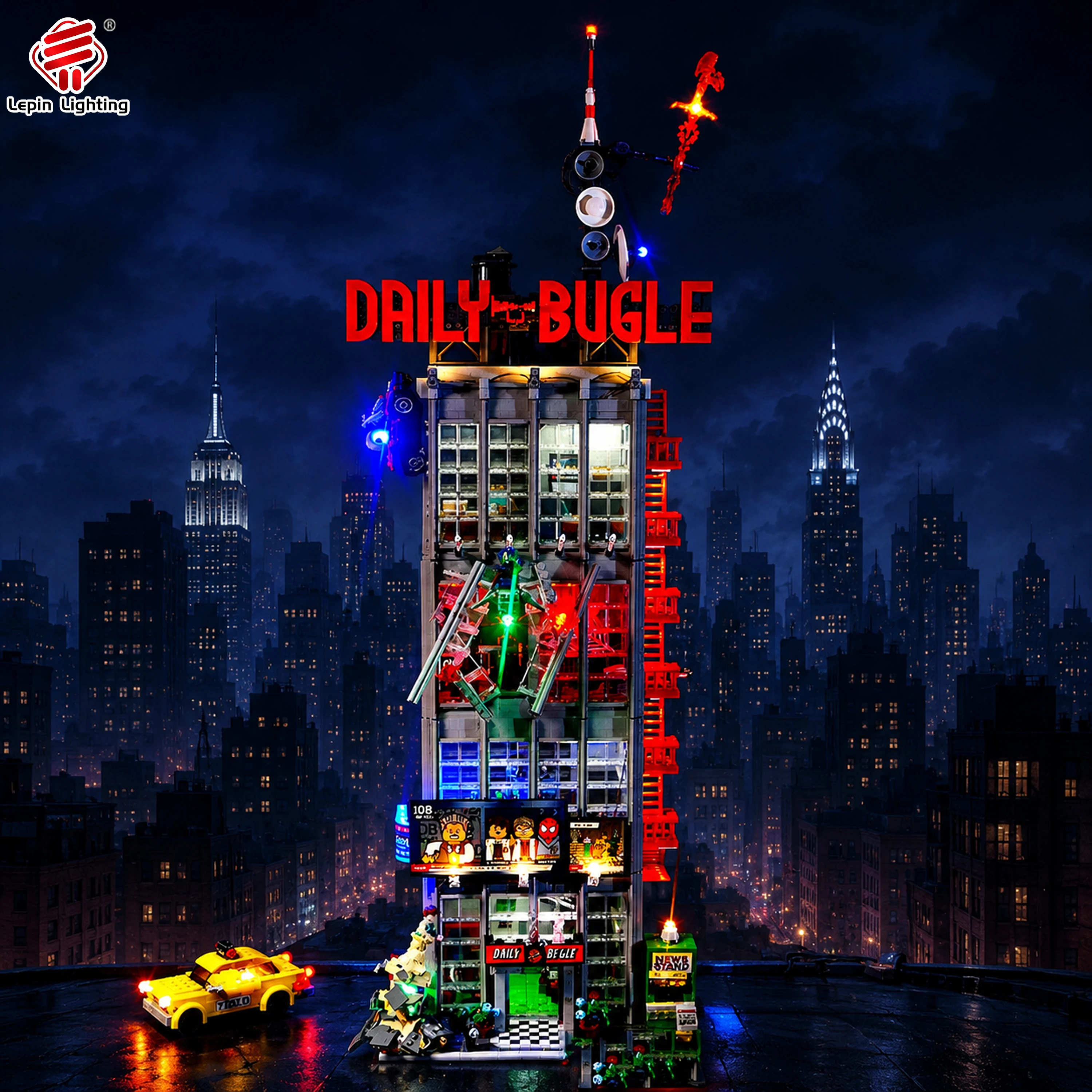 LED Lighting Kit for 76178 Daily Bugle Bricks Model Decorative Light (No Model Included)
