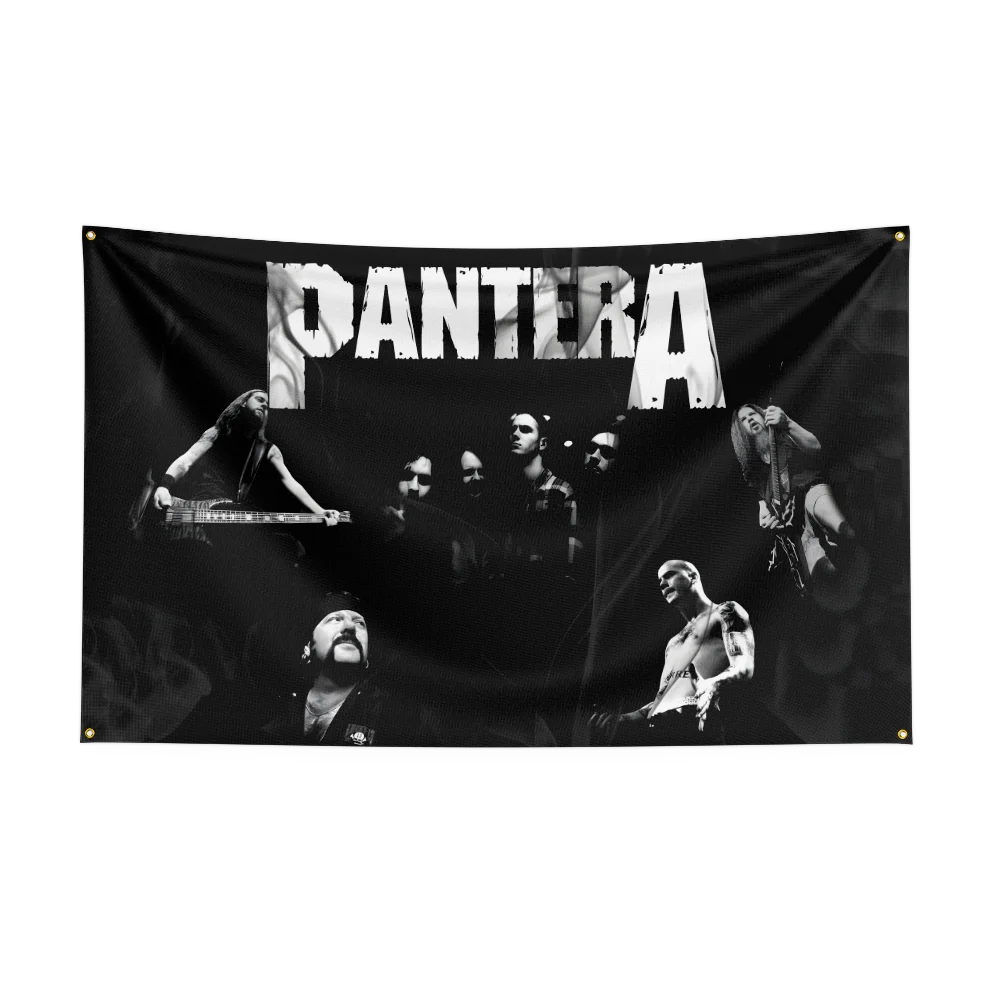 P-Pa-n-tera band Flag Professional Flag Polyester Digital Printing Flagge Banner For Decoration Garage Room Home