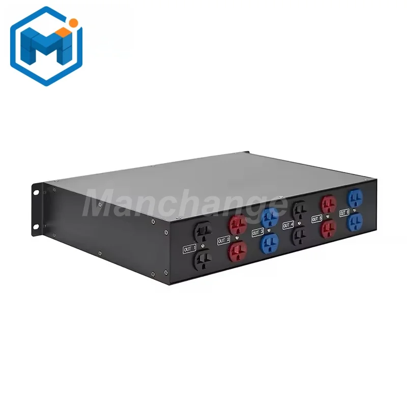 L21-30 In/Thru 6x Edison Duplex 6 Channels Edison Stage Power Box Power Distribution Stringer Box