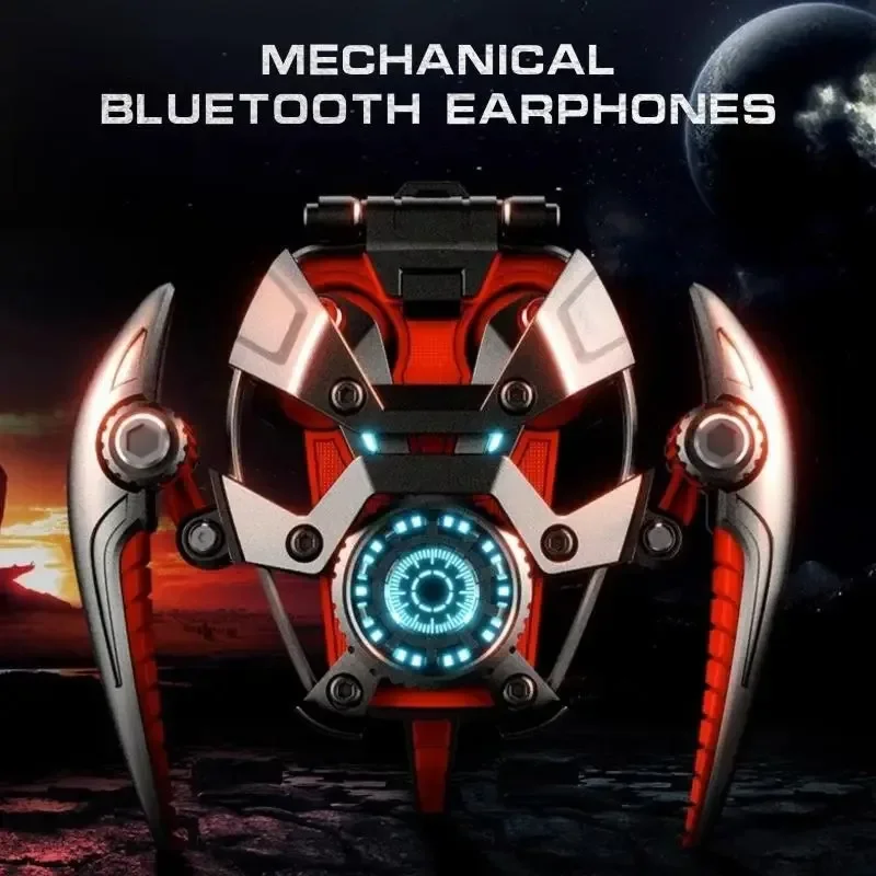 

Игровые музыкальные наушники 5,3 Bluetooth-гарнитура с низкой задержкой, двойной микрофон, ENC, шумоподавление, TWS наушники, наушники Mecha