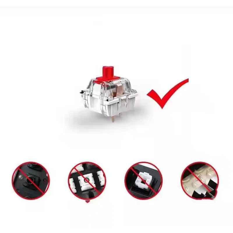 New Cartoon Cute Translucent Cute Cross Axis Mechanical Keyboard Keycaps Female Love Kuromi Customized ESC WASD Keycaps