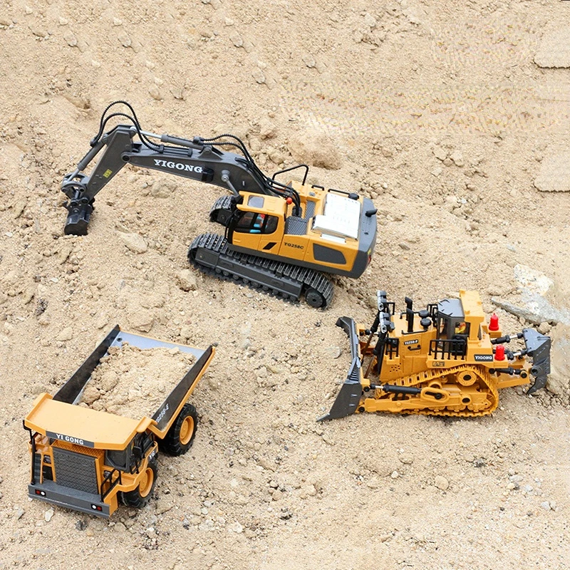 1:20 RC Car 2.4G Remote Control Car Excavator Engineering Vehicle Crawler Truck Bulldozer Toys for Boys Kid Dumper Children Gift