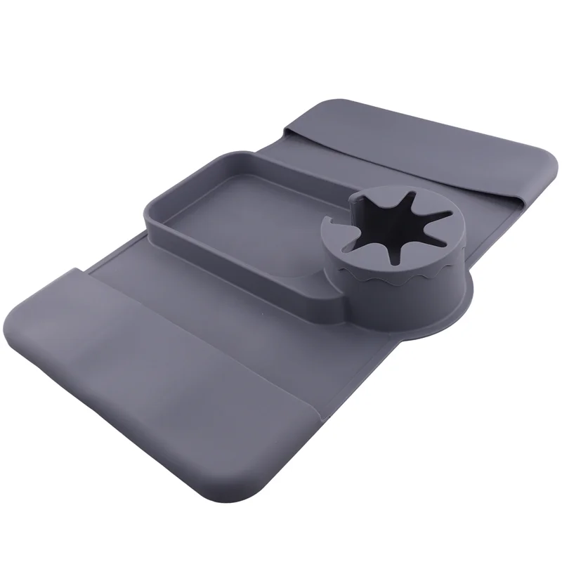 

CQMF-Couch Armrest Tray Silicone Sofa Cup Holder Sturdy Versatile Armchair Holder With Side Pocket Easy Installation