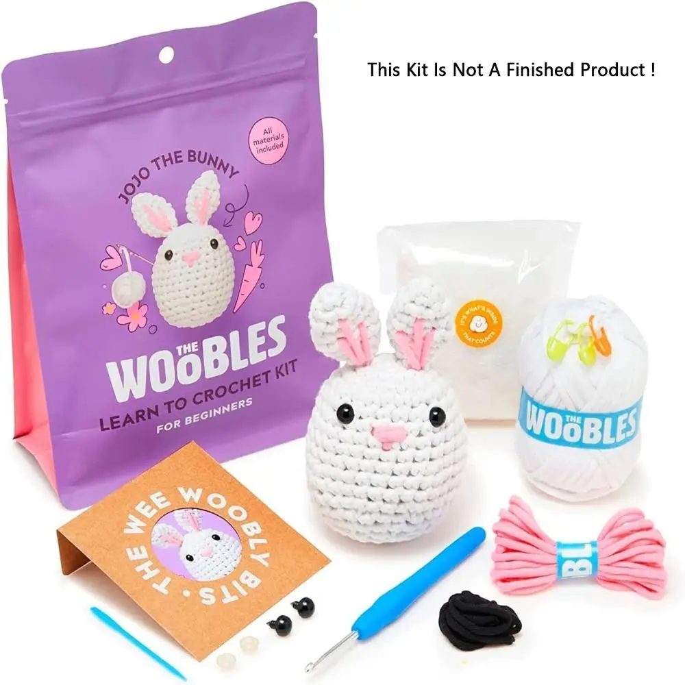 With Crochet Hooks Crochet Stuffed Animal Kit NEW Handmade DIY Set DIY Crochet Kit Beginner Cotton Yarn Set Kit