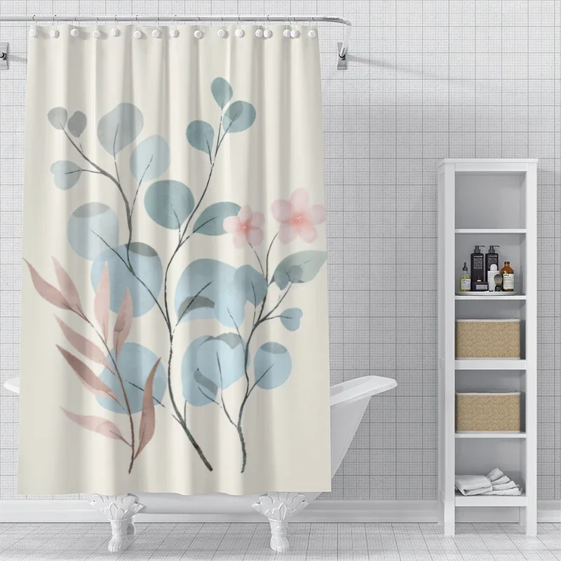 ستائر الحمام المنزلية للحمام نسيج مقاوم للماء ستارة الحمام الحديثة على الطراز الشمالي 180x200 240x180 كلب لطيف مضحك