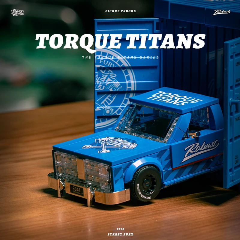 Techniced MOC Retro Pickup Truck Building Blocks Classic Speed Car Model Decorazione del desktop Puzzle in mattoni Giocattoli Regalo per il regalo del capretto