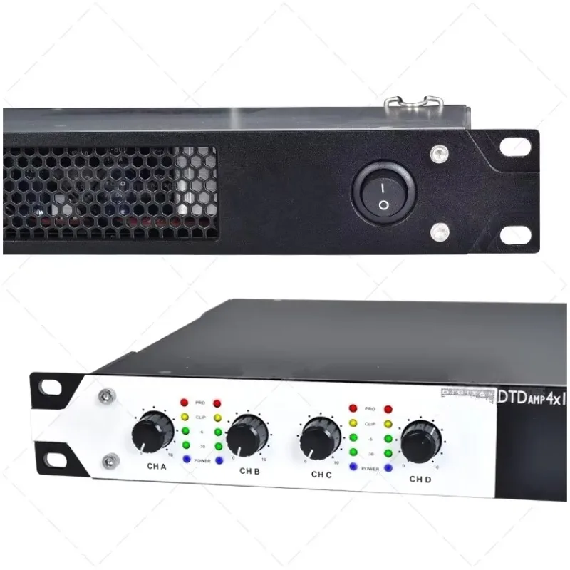 1U Digital Power Amplifier 4 Channels High Power Amplifier HIFI Stereo Amplifier view 6