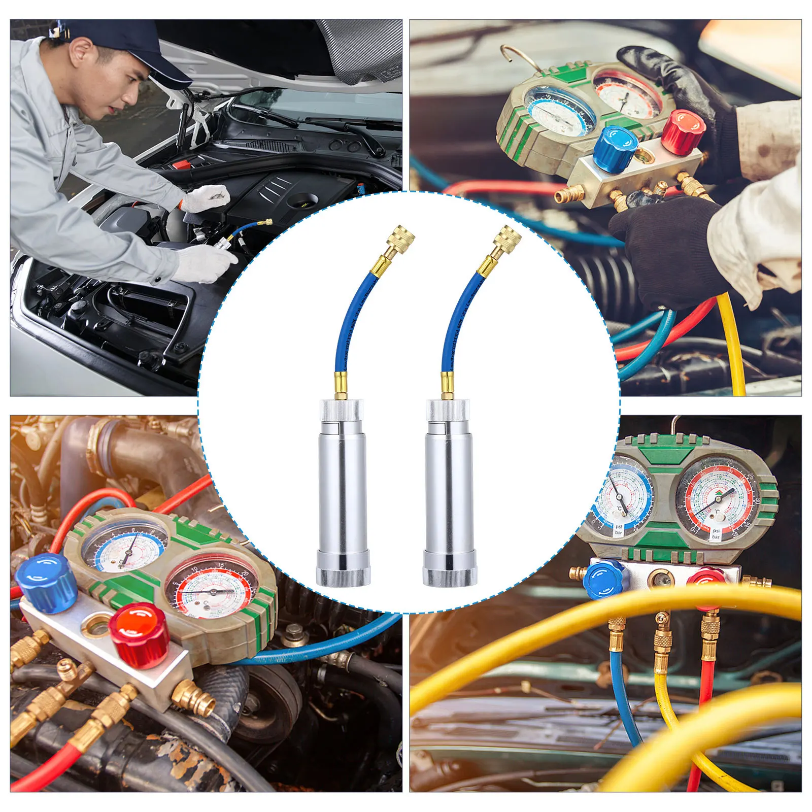 

Air Conditioning Oil Injector Filling Tube Professional Refrigerant Oil Injection Tool Compatible Fluorescent Dye Leak