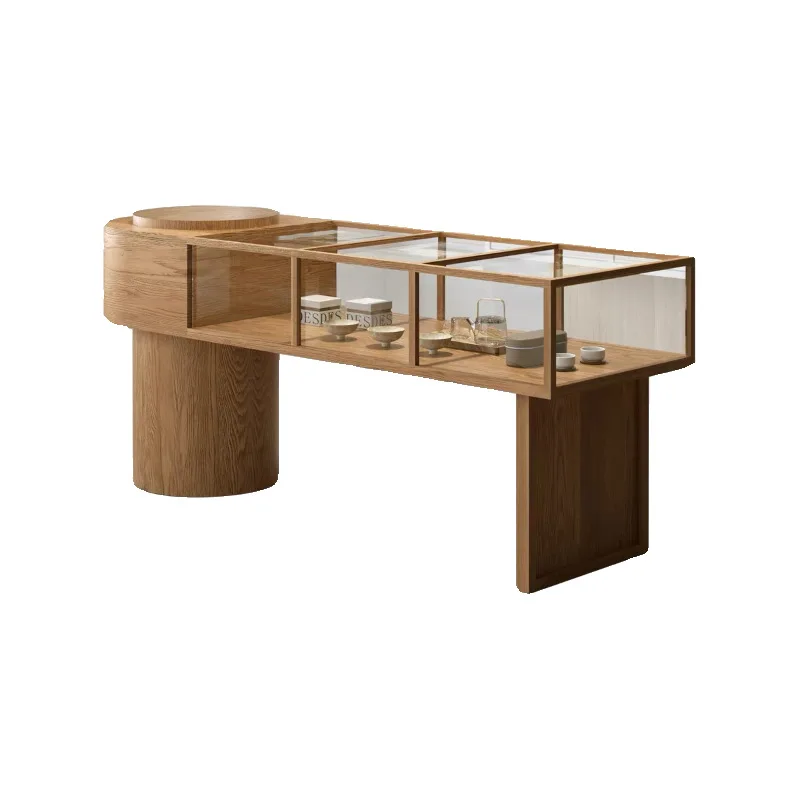 Creative Retro Reception Desks Fashion Glass Display Reception Desks Modern Office Furniture Sportello Di Ricevimento YS40CC