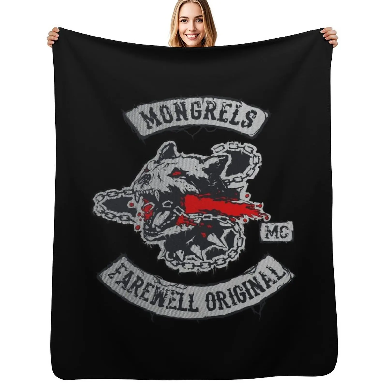MONGREL FAREWELL ORIGINALS Throw Blanket Wrinkle Resistant Lightweight Blanket