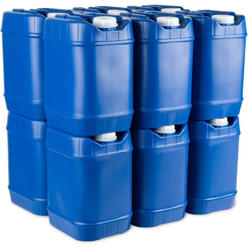 5-Gallon Stackable Water Storage Containers, Emergency Water Storage for Camping and Disaster Preparedness, 60 Gallons