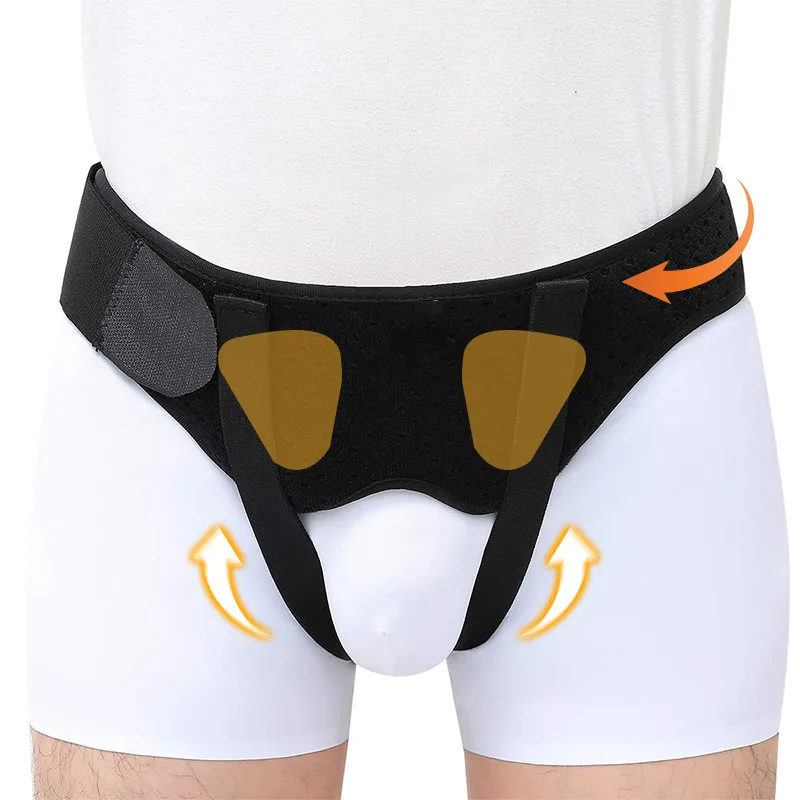 حزام تروس للفتق للرجال - دعم الفخذ مع ضغط قابل للتعديل