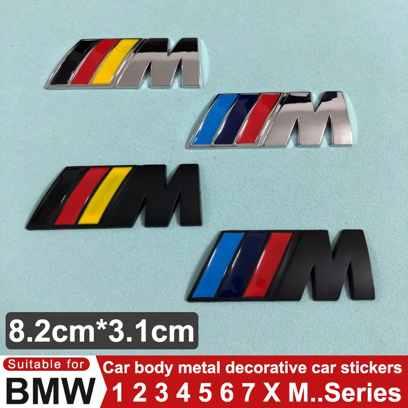 For BMW 1 2 3 4 5 6 7 Series X1 X3 X4 X5 X6 X7 87 F20 E36 E46 E90 E39 F10 F16 Car Body Metal Decorative Sticker Accessories