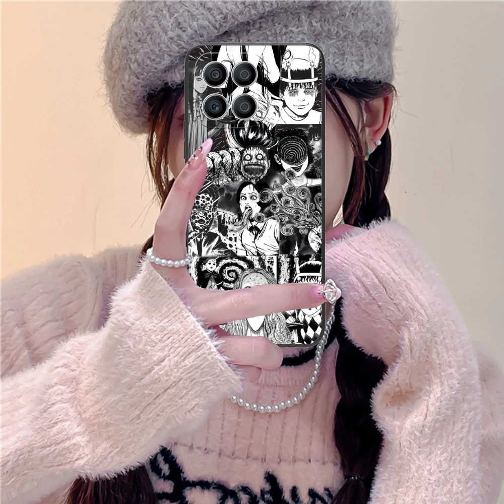 Junji Ito Cool Souichi Mobile Cell Phone Case for Huawei Honor 90 80 70 60 50 30 20 10 9 8 7 Pro C S SE Lite 5G Black Cover