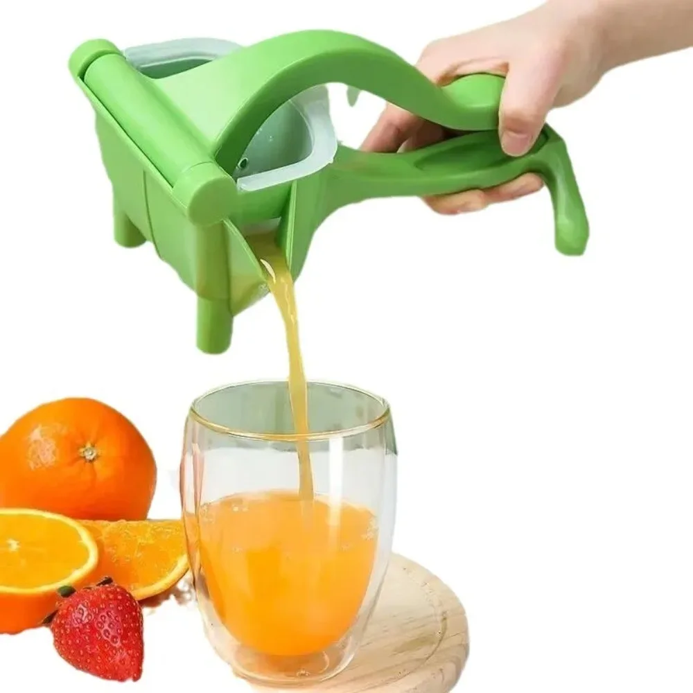 Handheld Juice Press, Non-Slip Manual Fruit Squeezer, Easy To Clean Cold Press Juicer for Home Kitchen, Camping, and Outdoor Use