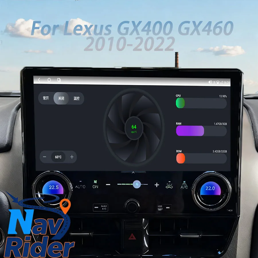 

12,5-дюймовый экран Android для Lexus GX400 GX460 2010-2022, обновление 2024, GX550, мультимедийный плеер Carplay, автомобильная стереосистема, автонавигация, GPS