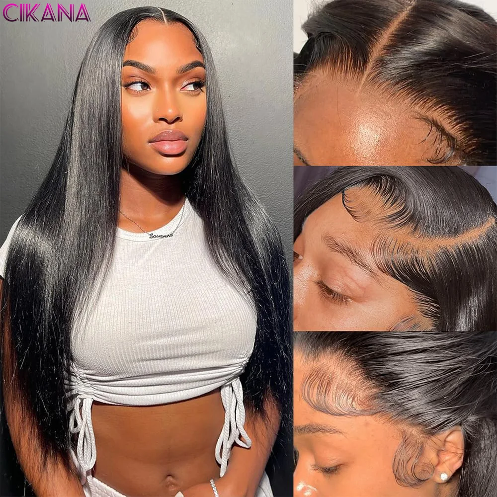 13x6 13x4 Straight HD Lace Front Wigs Human Hair 180 Density 5x5 Brazilian Glueless Lace Closure Wigs For Women Pre Plucked