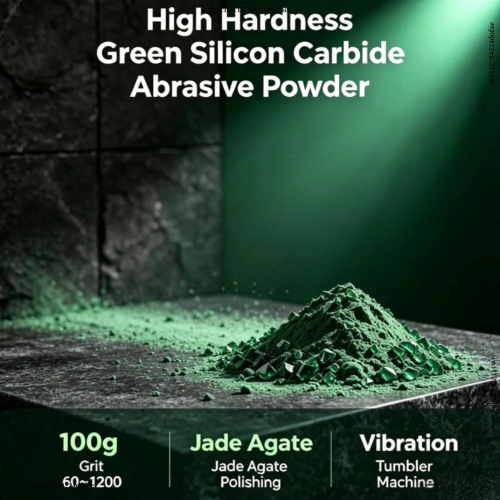 Grit 60~1200 High Hardness Green Silicon Carbide Abrasive Powder – Jade Agate Polishing For Vibration Tumbler Machine