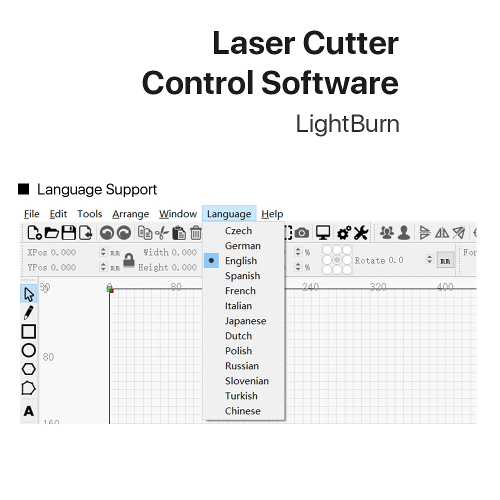 LightBurn Laser Engraving Machine Gcode License Key, Laser Engraver, Software de controle para máquina de corte a laser