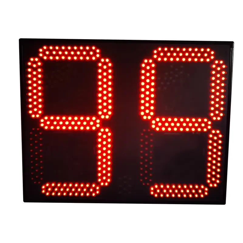 16 Inch 2-Digit LED Display Screen Digital Days Counter Wall Mounted Remote Control Semi-Outdoor Full Red Display Counters
