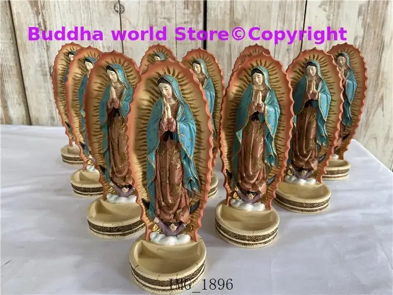 20CM # Christianity Catholicism family effective blessing Our Lady of Guadalupe Virgin Mary Resin God statue icon saint Ornament - Image 4