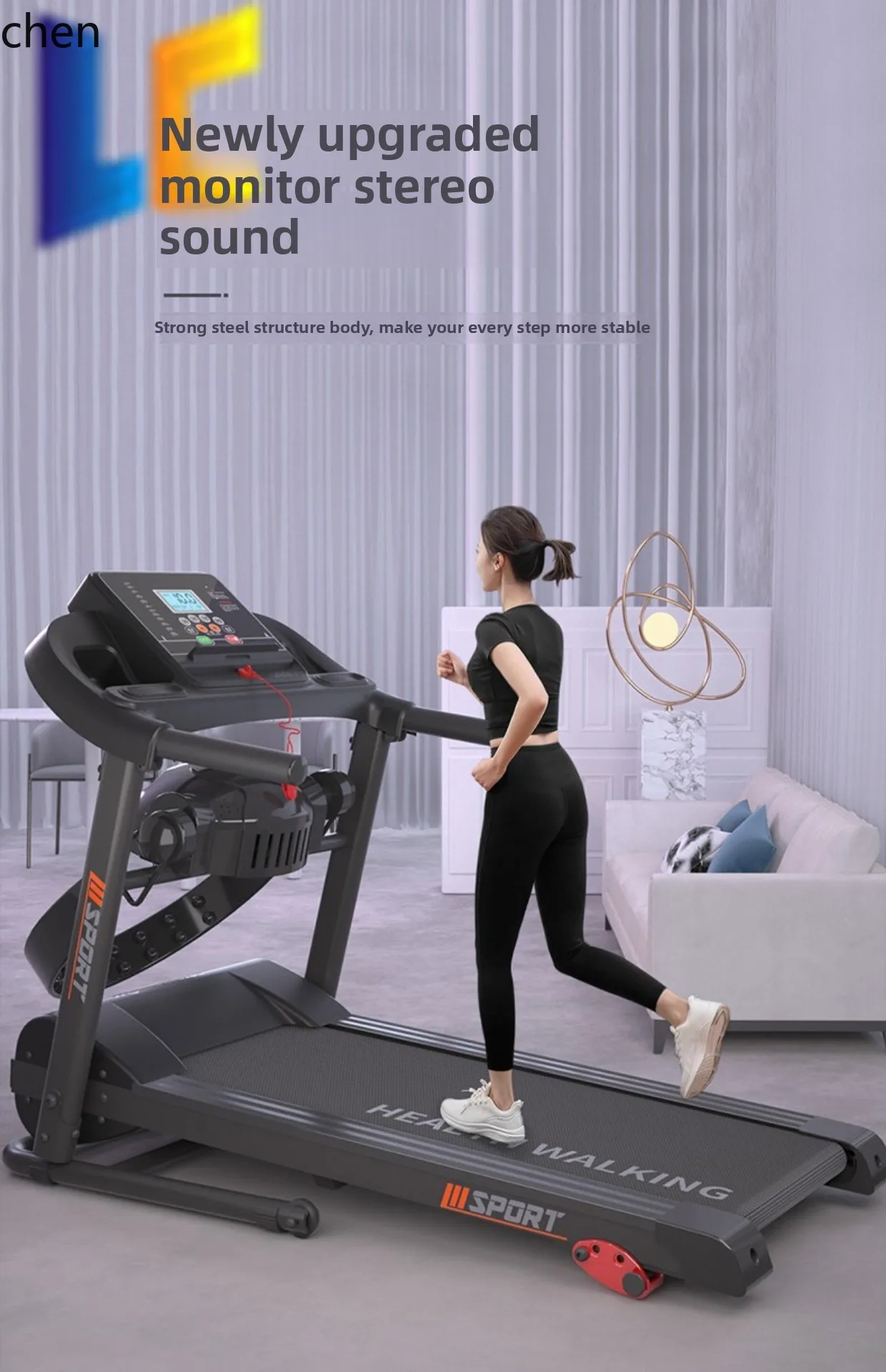 LXC 트레드밀 가정용 소형 실내 접이식 상업용 워킹머신 초저소음 피트니스