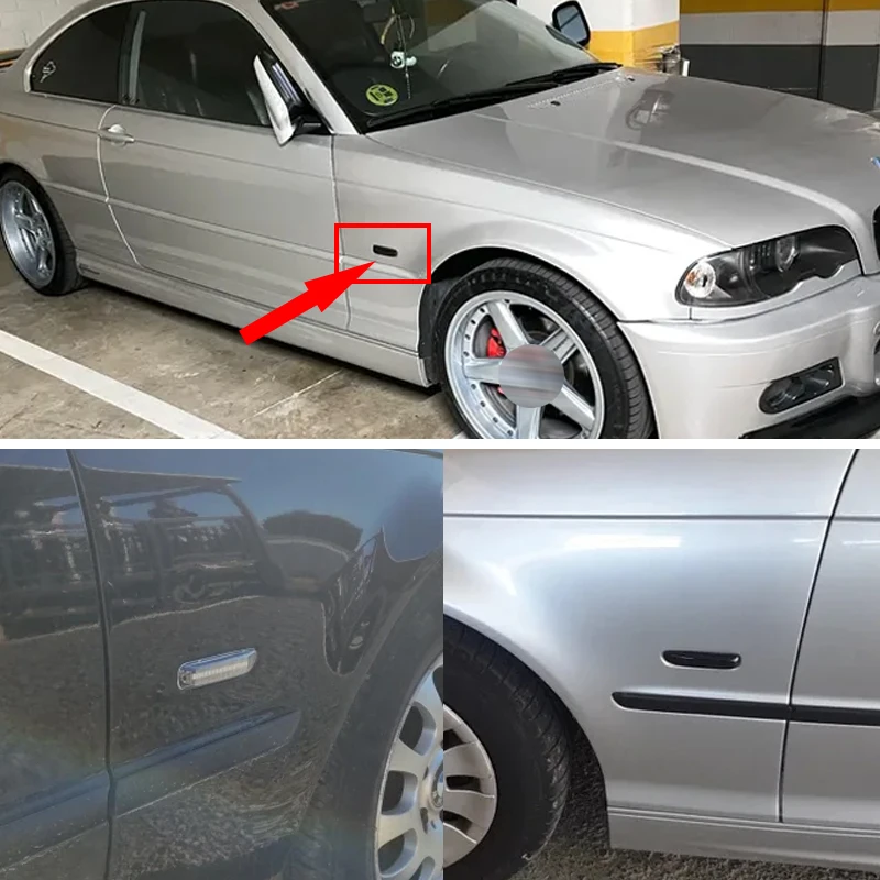 2PCS Side Marker Turn Signal Light shell without bulb For BMW 3 Series E46 Sedan Coupe Wagon Convertible OEM#:63132228591