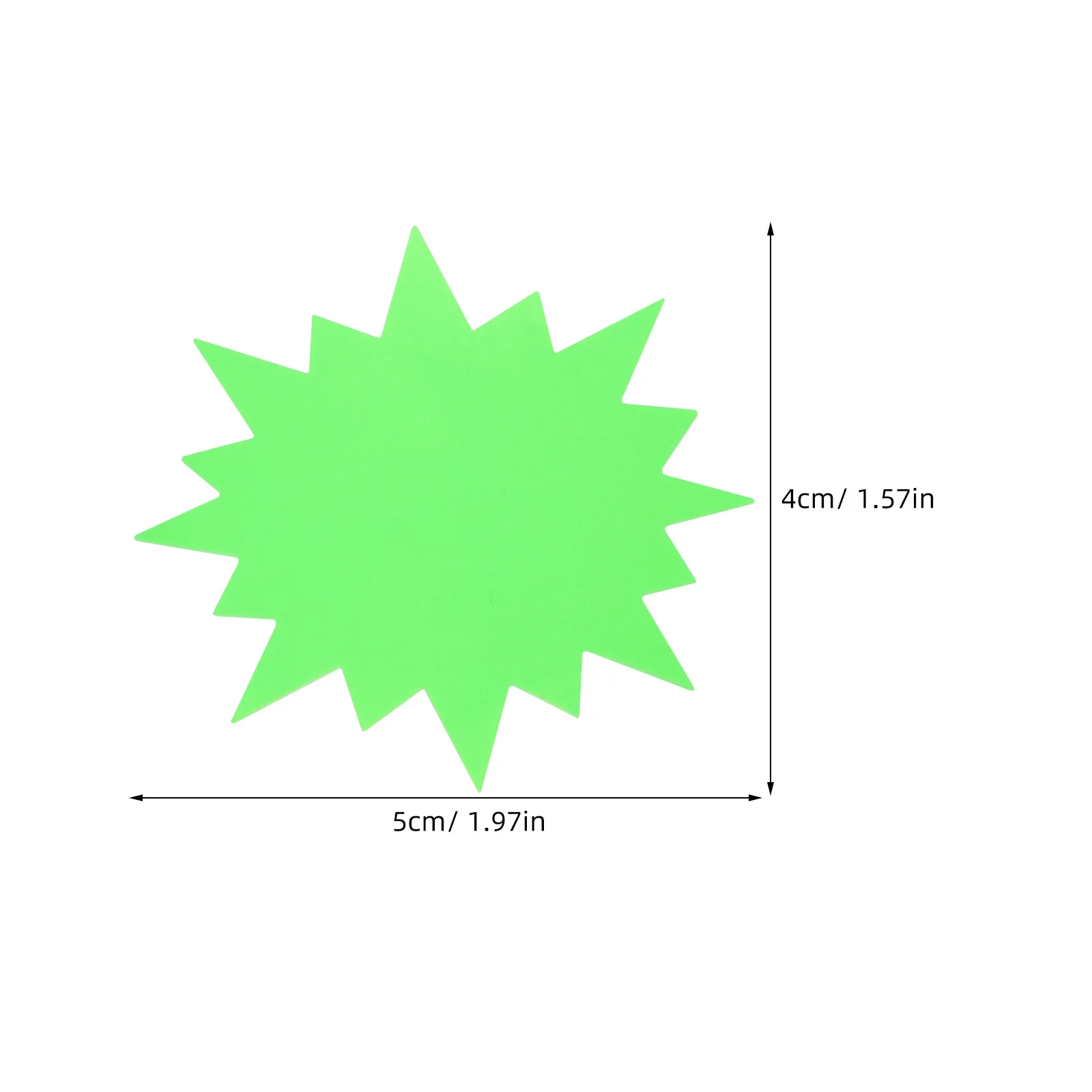 200Pcs Price Labels Stickers Bright Fluorescent Burst Design for Sale Signs Retail Store Display Writable Surface Strong