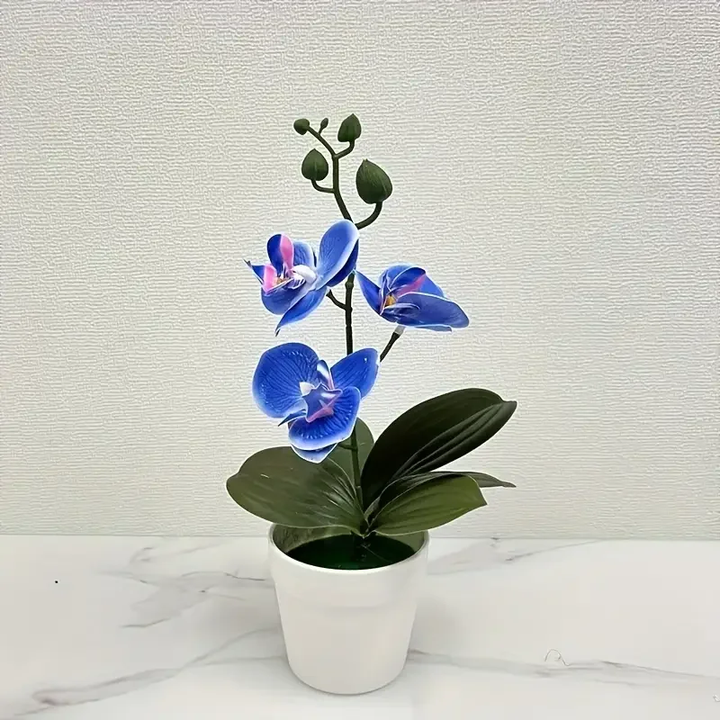 Künstliche Orchidee, Heim-/Bürodekoration - Dekoration für Wohnzimmer-Esstisch, Eingangsbereich-Blumendekoration, nicht leicht zu verblassen – Detail 11