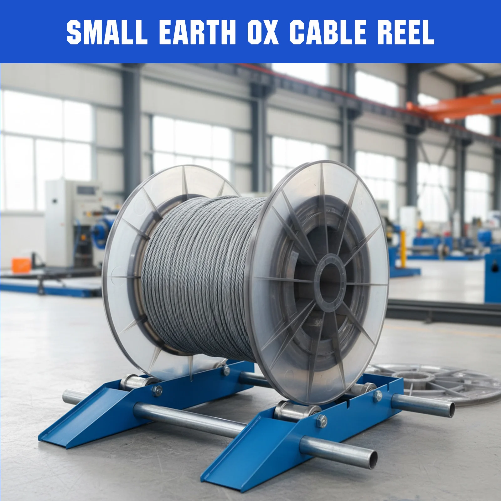 

Comercial Industrial Grade Steel Wire Dispenser with Adjustable Wheel Single Cable Roller Stand for Diameter 11.8-47.2inch