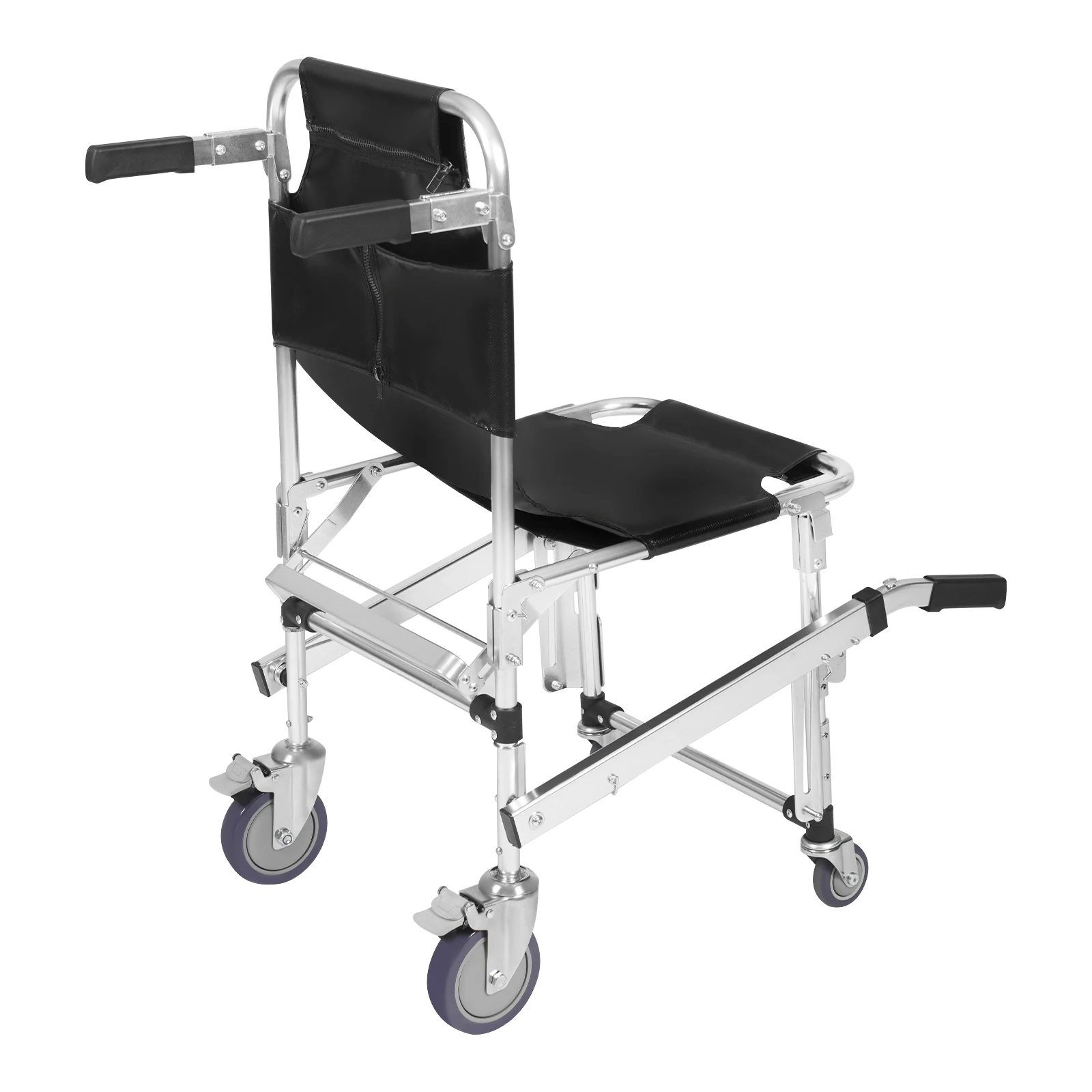 Folding Transportation Stair Chair Medical Emergency Evacuation Wheelchair 160kg Load-Bearing Capacity