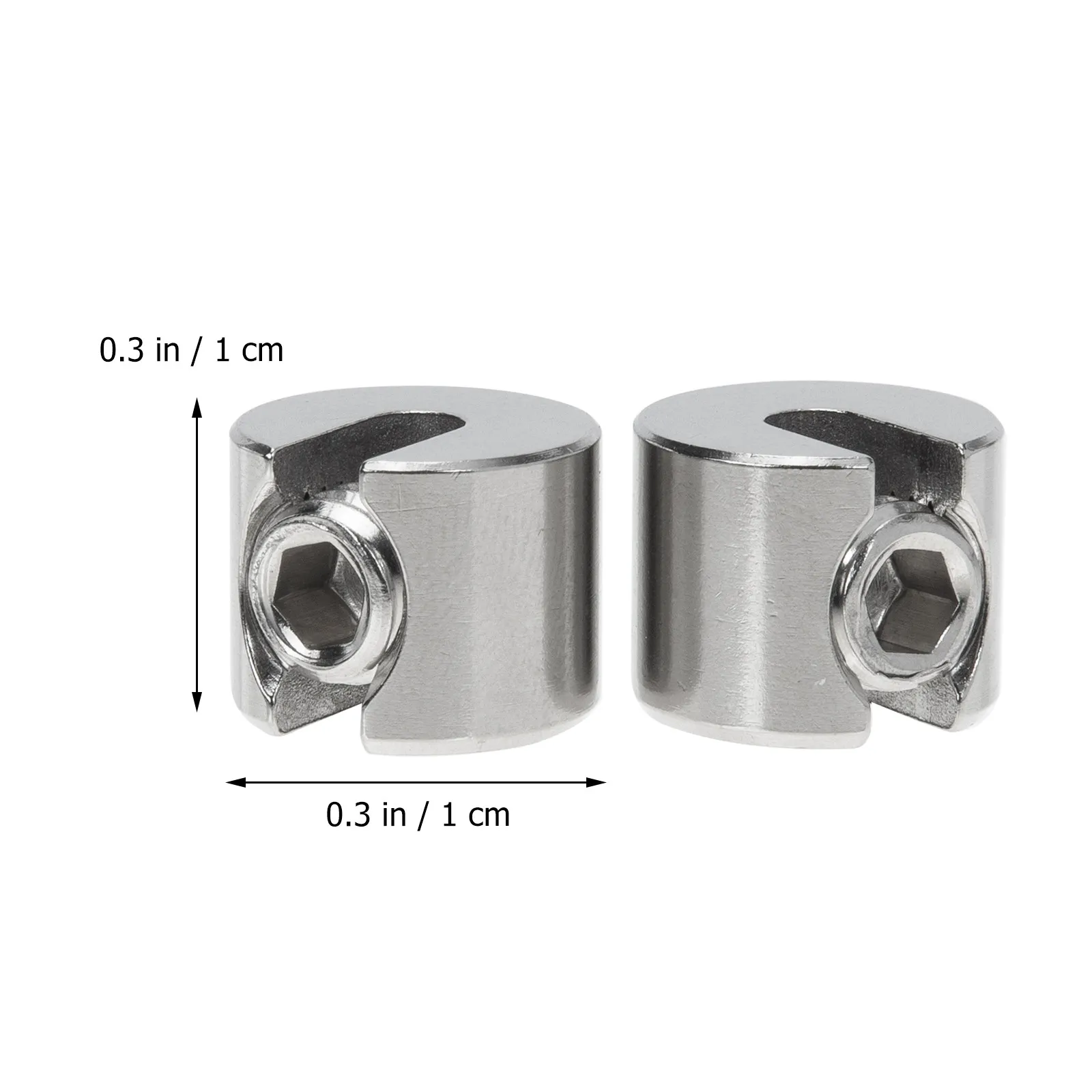 2Pcs Premium 316 Wire Rope Clip Corrosion Resistant Slotted Screw Clamp for Home Decoration Cable Grids Steel Wire Fasteners