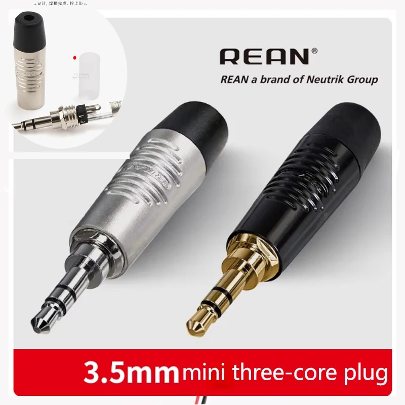 Jack 3.5mm Gold-plated Jack 1/8″ Headphone Notebook Microphone Audio Interface Connector Earphone Welding Repair Plug RTP3C