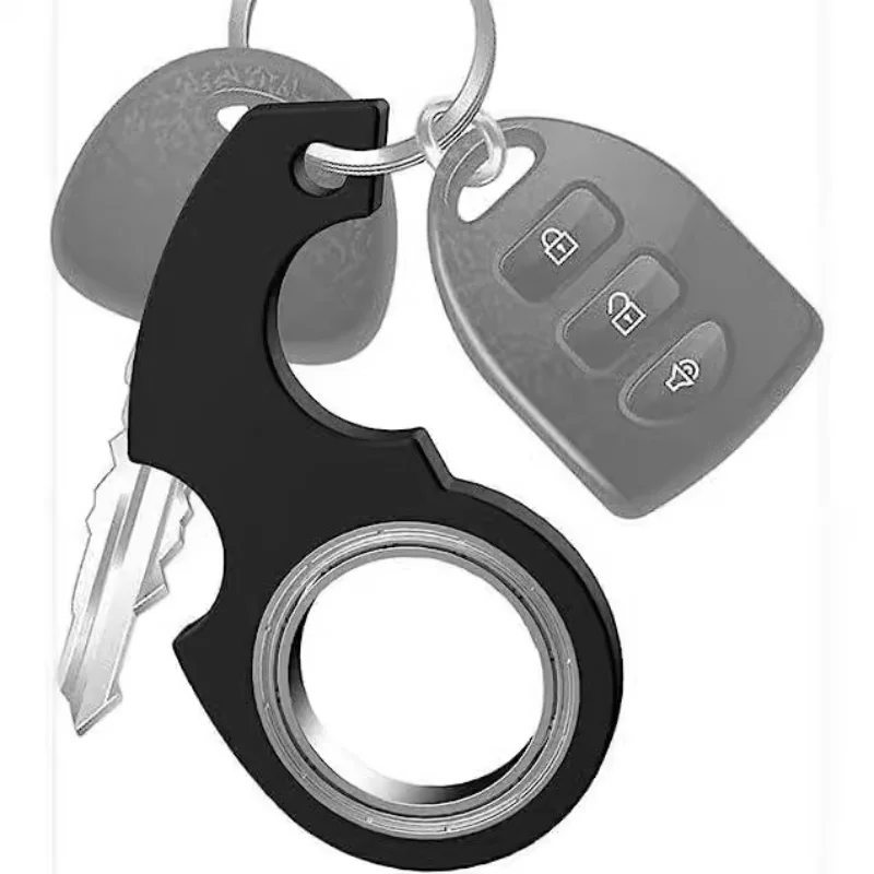 Vendita calda Nuovo Karambit Spinner Dito Girevole Artiglio Coltello Portachiavi Grano di Metallo di Alta Qualità Texture Fidget Spinner Portachiavi In Metallo Giocattolo