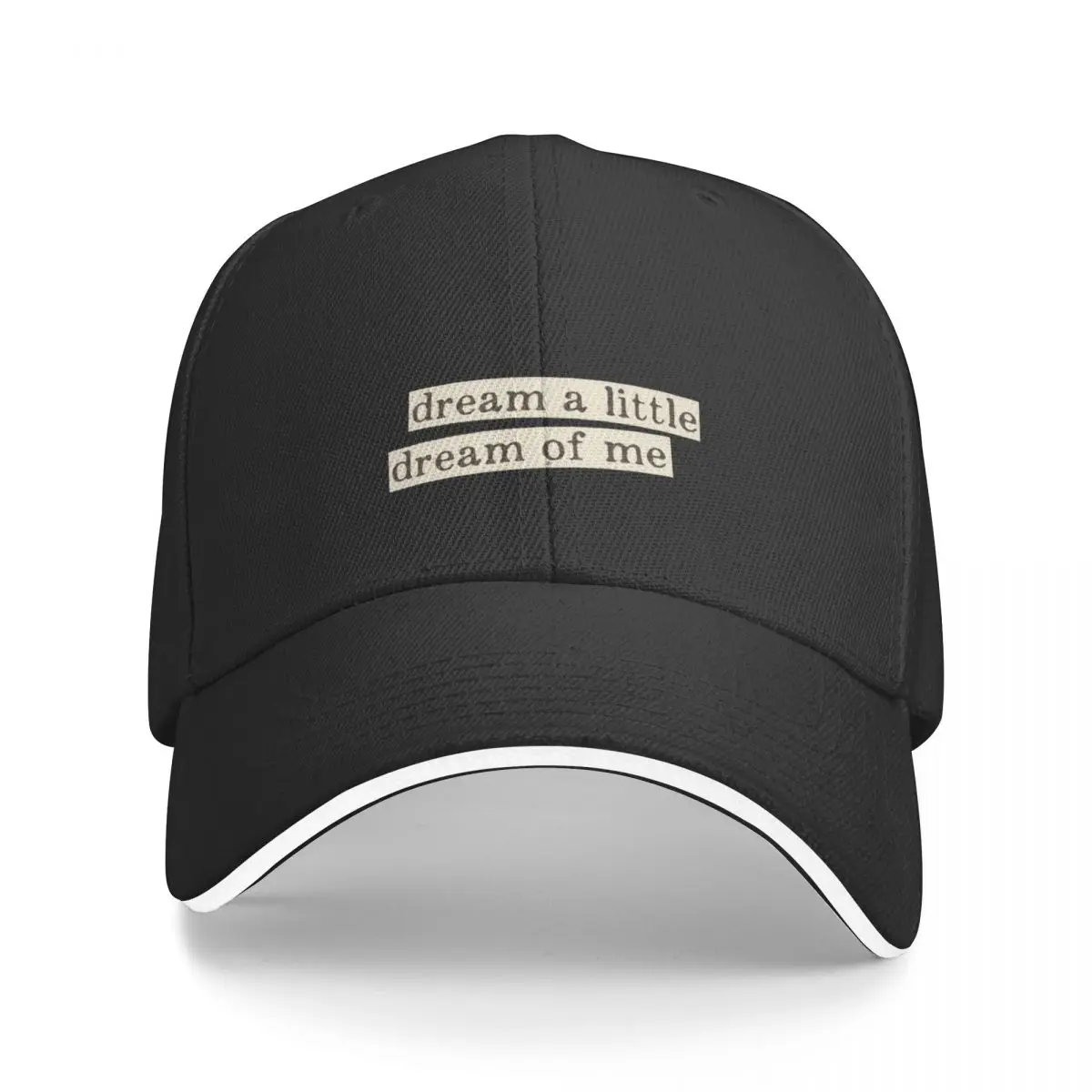 Boné de beisebol com letras “Dream a Little Dream of Me” (Cass Elliot) Chapéu de sol de marca de luxo para crianças Chapéus femininos masculinos