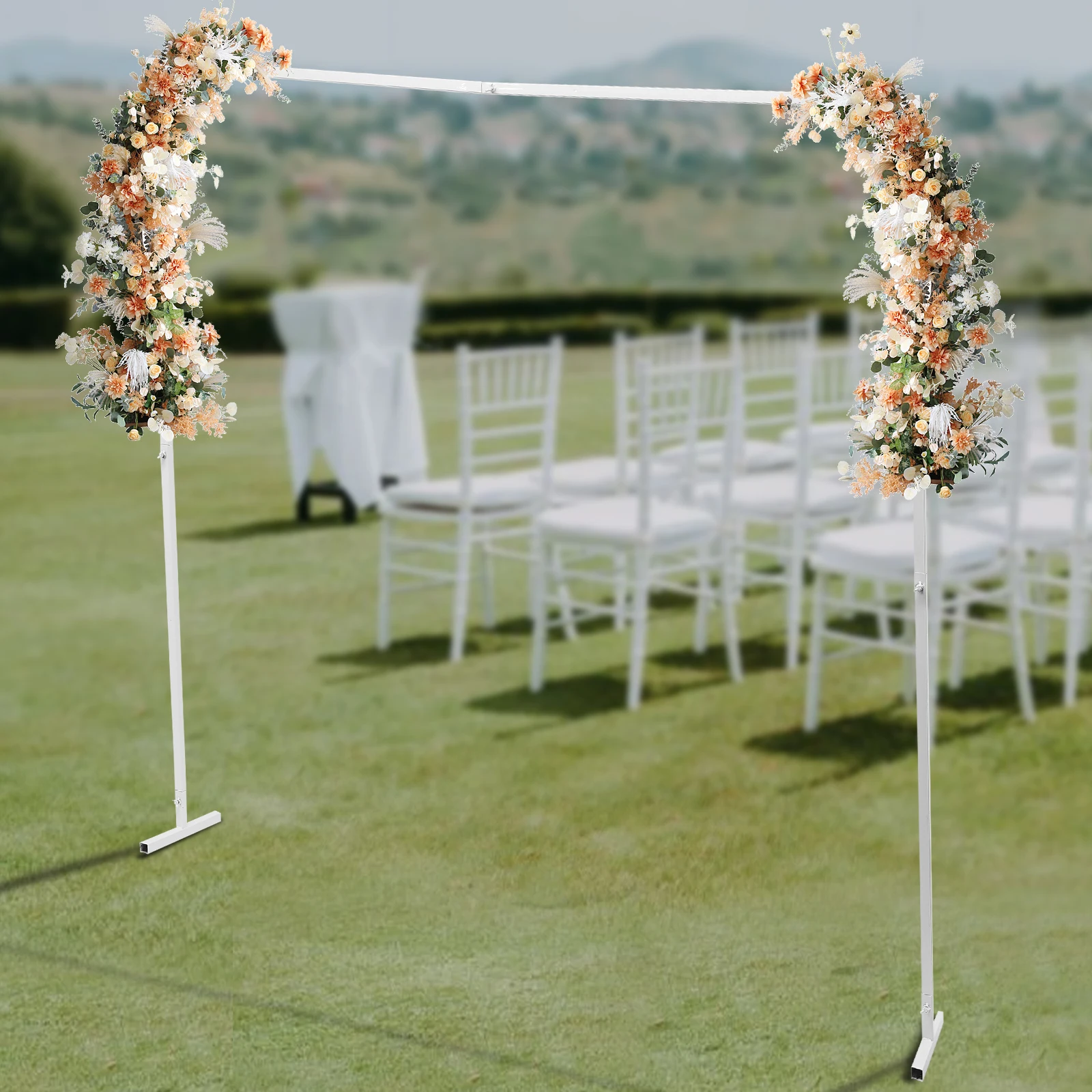 Holiday Party Supplies Wedding Stand Square Metal Arch Wedding Support Easy to Install for Banquets and Graduation Parties